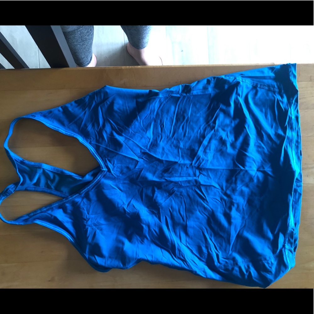 Lululemon blue Razorback tank top